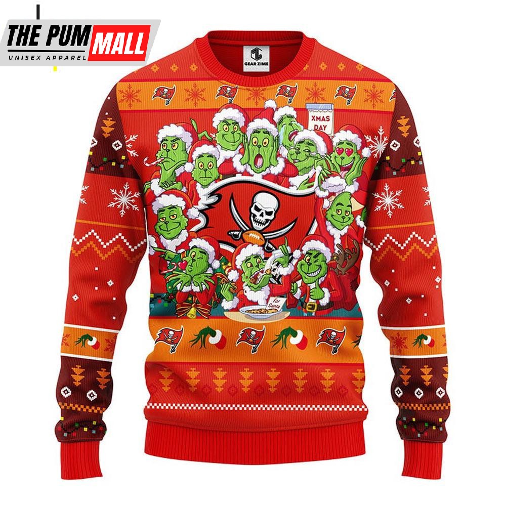NFL Tampa Bay Buccaneers Grinch All Over Print The Gricnh Christmas Ugly Sweater
