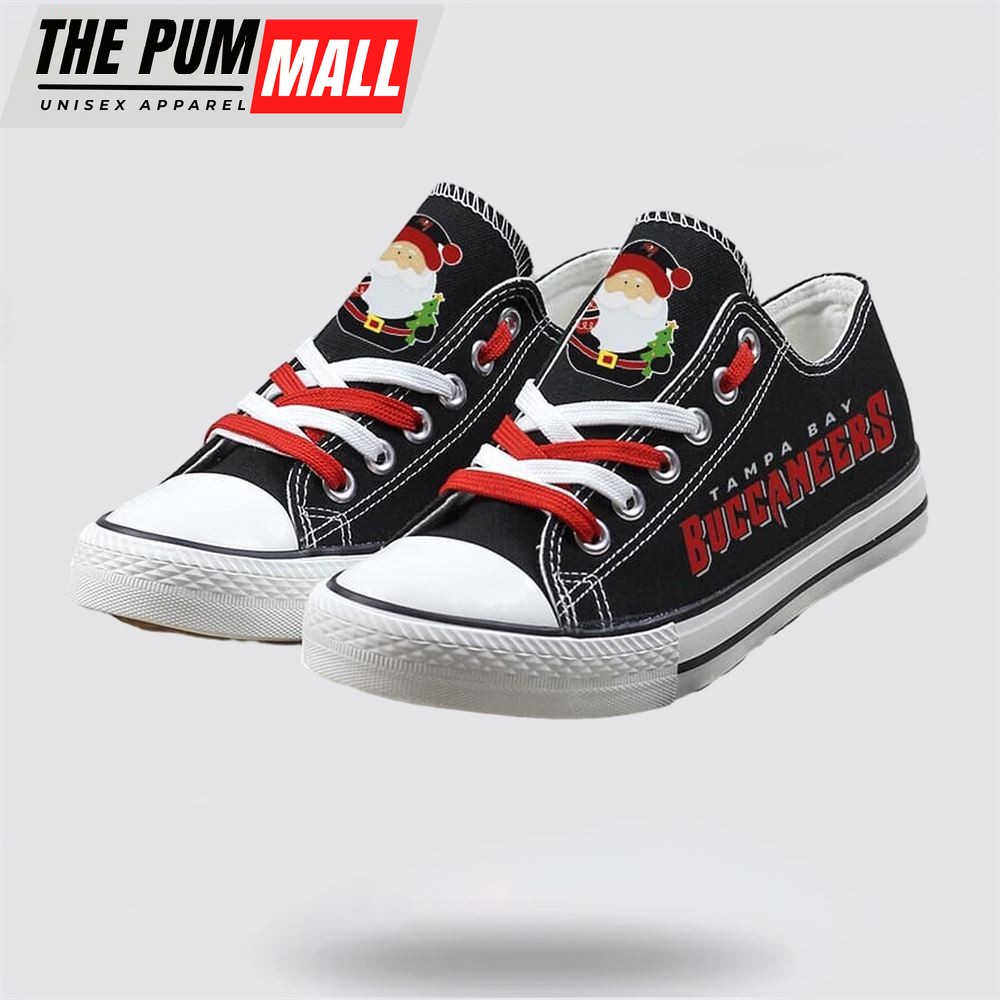 NFL Tampa Bay Buccaneers Low Top Canvas Print Chrismas Design Shoes Sport Sneakers