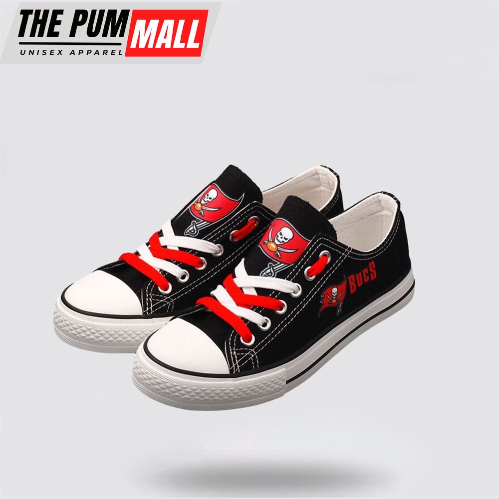 NFL Tampa Bay Buccaneers Low Top Canvas Shoes Sport Sneakers Dominate The Streets With Authentic Nfl Style