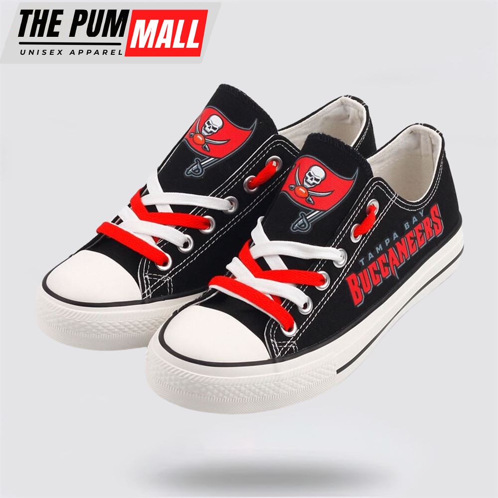 NFL Tampa Bay Buccaneers Low Top Canvas Shoes Sport Sneakers Fuel Your Passion For The Game With Every Stride