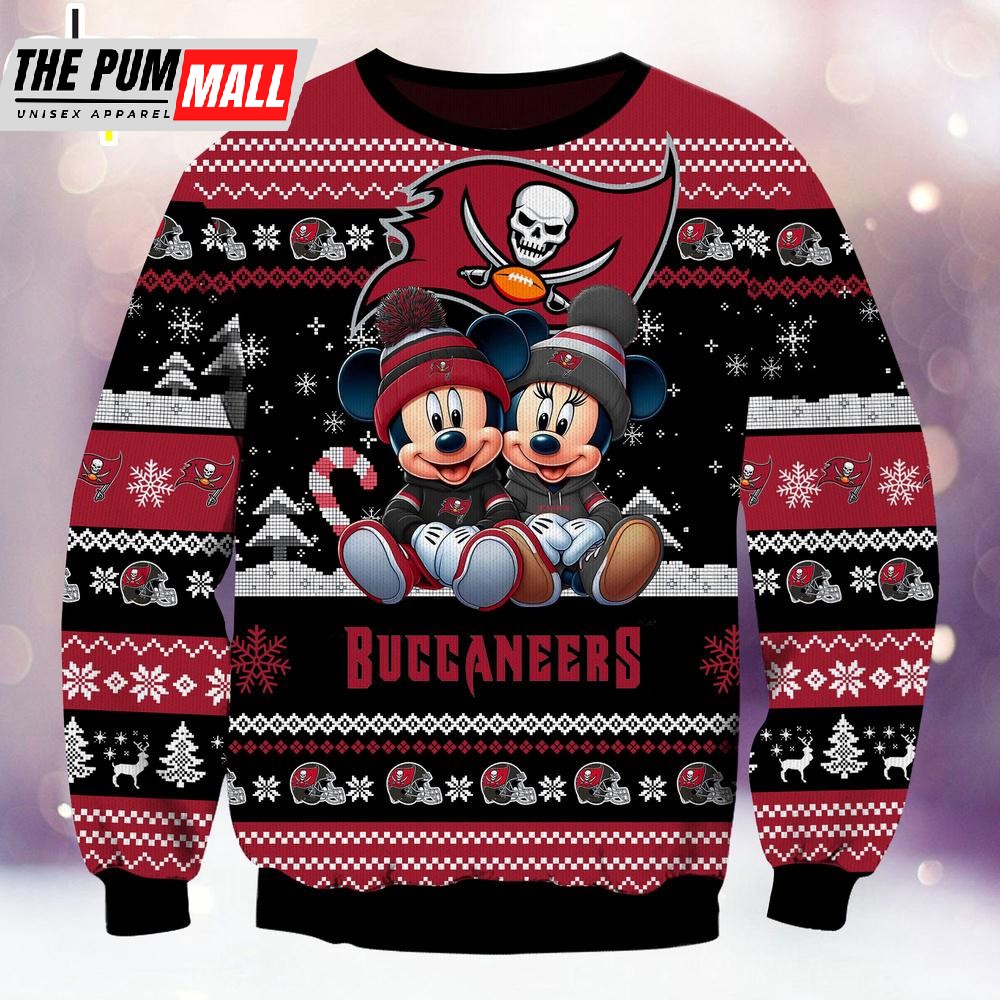 nfl-tampa-bay-buccaneers-mickey-and-minnie-cute-christmas-ugly-sweater-s196wdgb NFL Tampa Bay Buccaneers Mickey And Minnie Cute Christmas Ugly Sweater