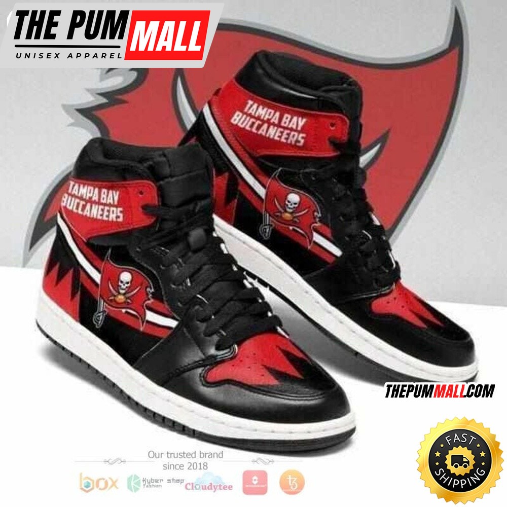 NFL Tampa Bay Buccaneers Red Black Air Jd 1 High Sneakers
