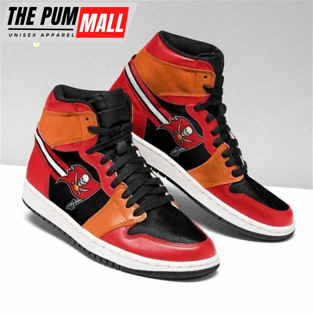 NFL Tampa Bay Buccaneers Red Black Air Jd 1 High Sneakers V2