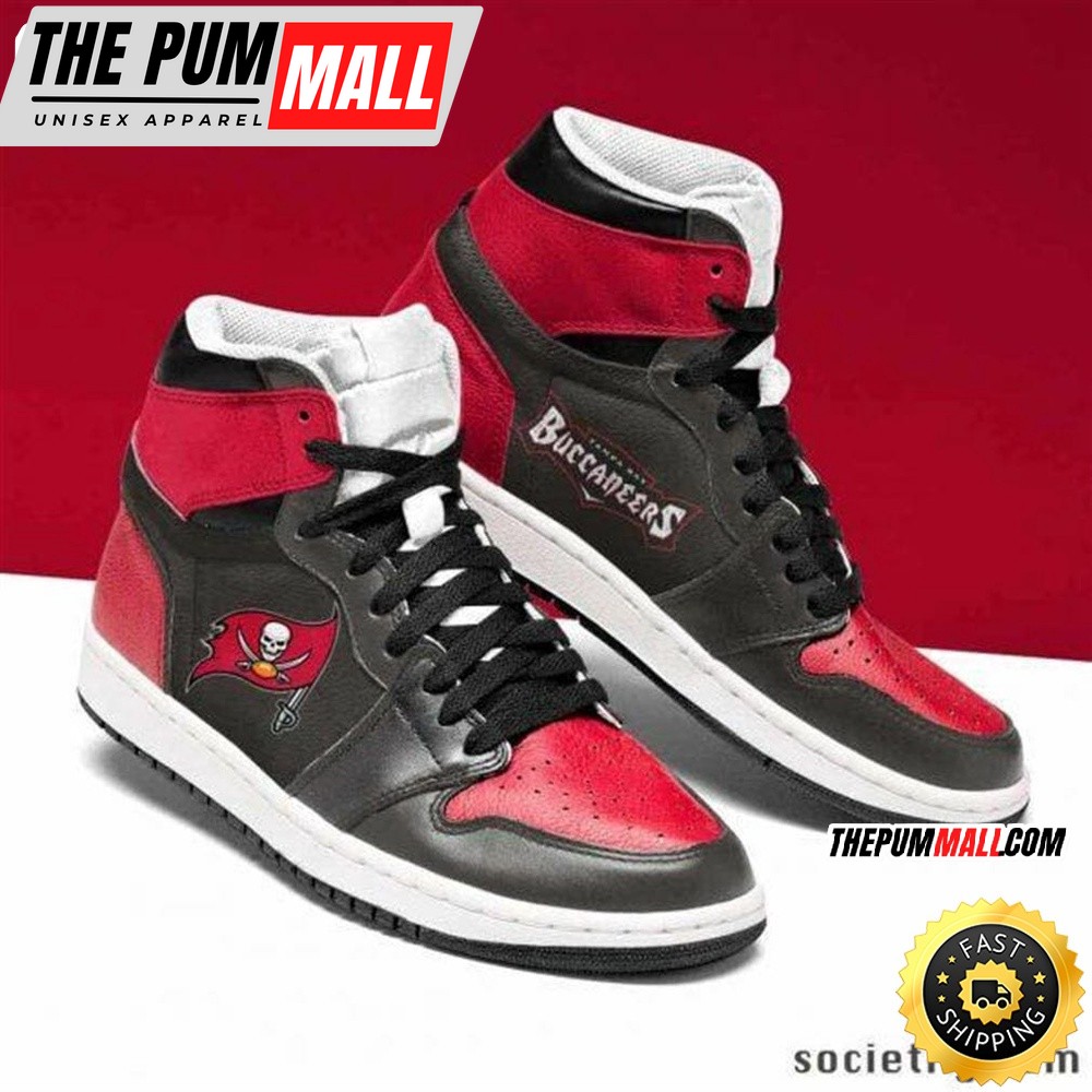 NFL Tampa Bay Buccaneers Red Black Air Jd 1 High Sneakers V3
