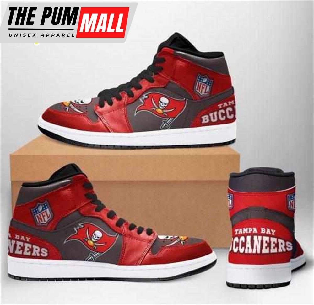 NFL Tampa Bay Buccaneers Red Grey Air Jd 1 High Sneakers