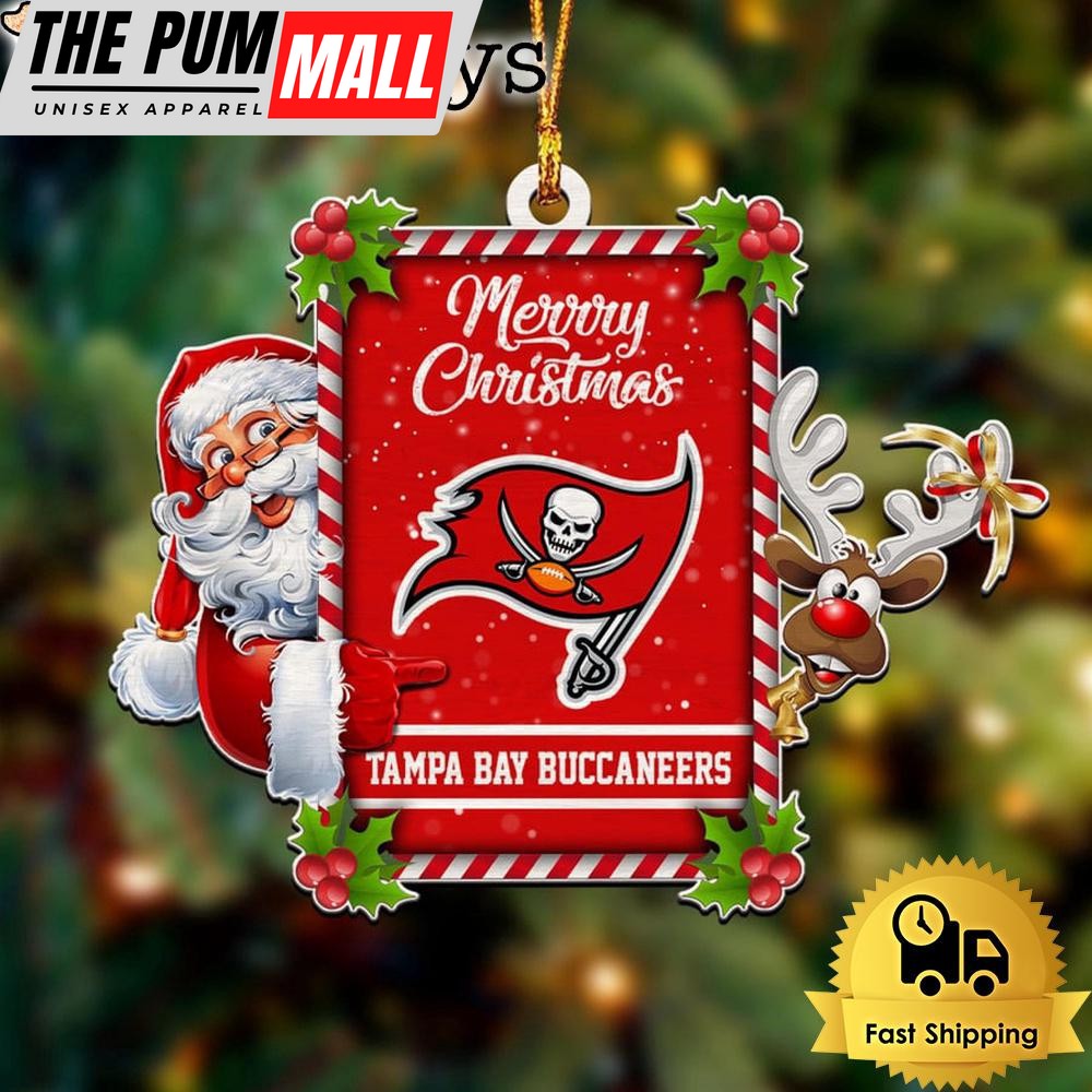 NFL Tampa Bay Buccaneers Santa Claus Merry Christmas Ornament Limited Edition