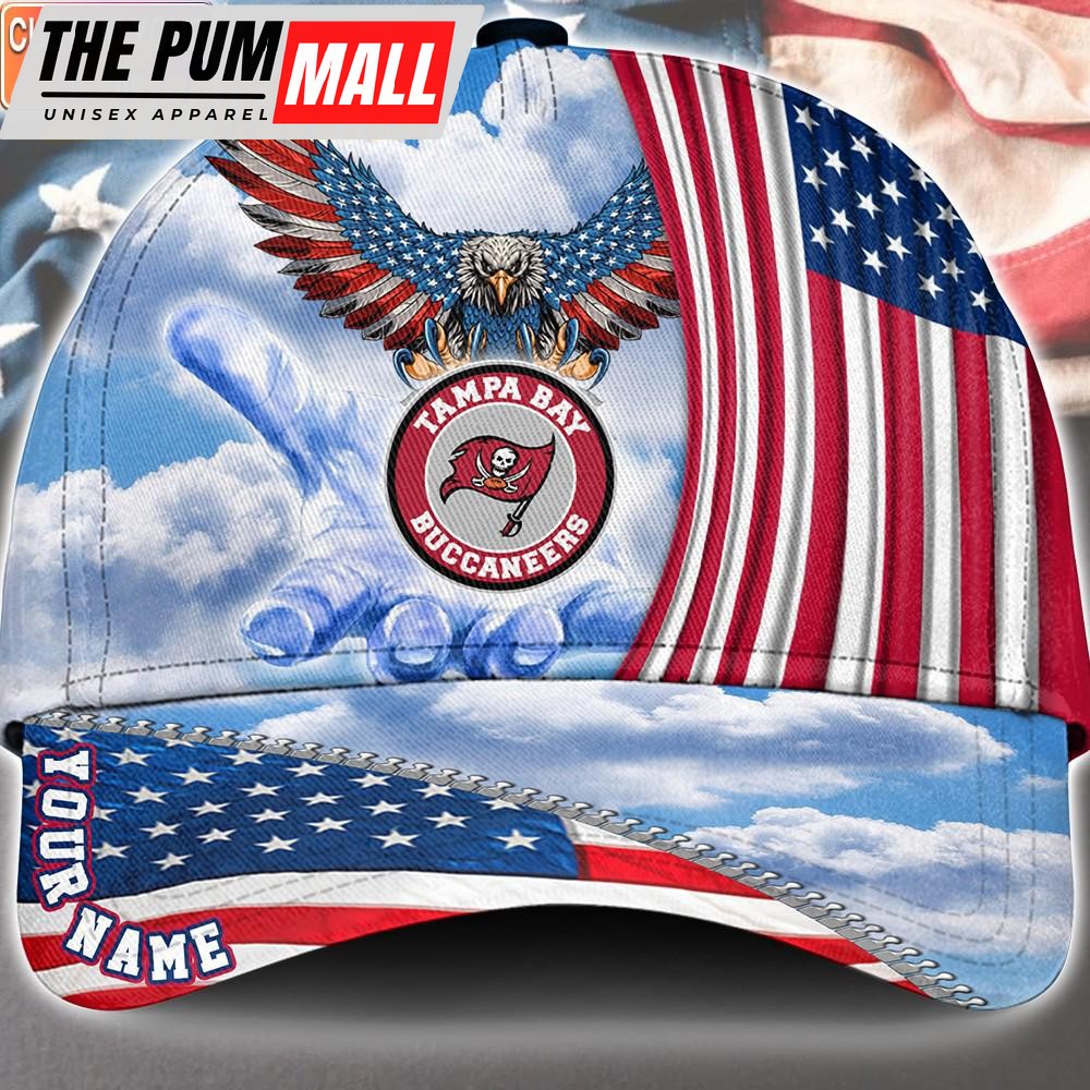 NFL Tampa Bay Buccaneers Special American Flag Veterans Custom Cap