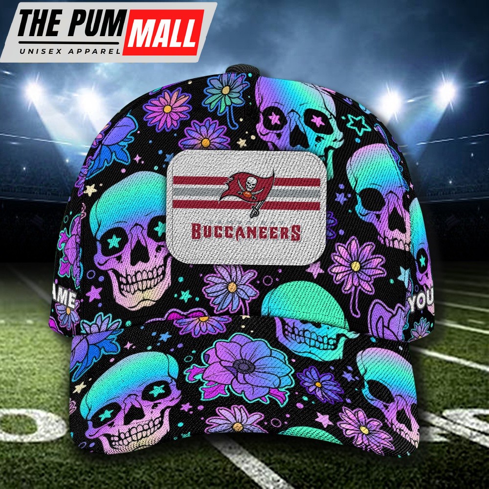 NFL Tampa Bay Buccaneers Special Football Skull Halloween Custom Baseball Cap