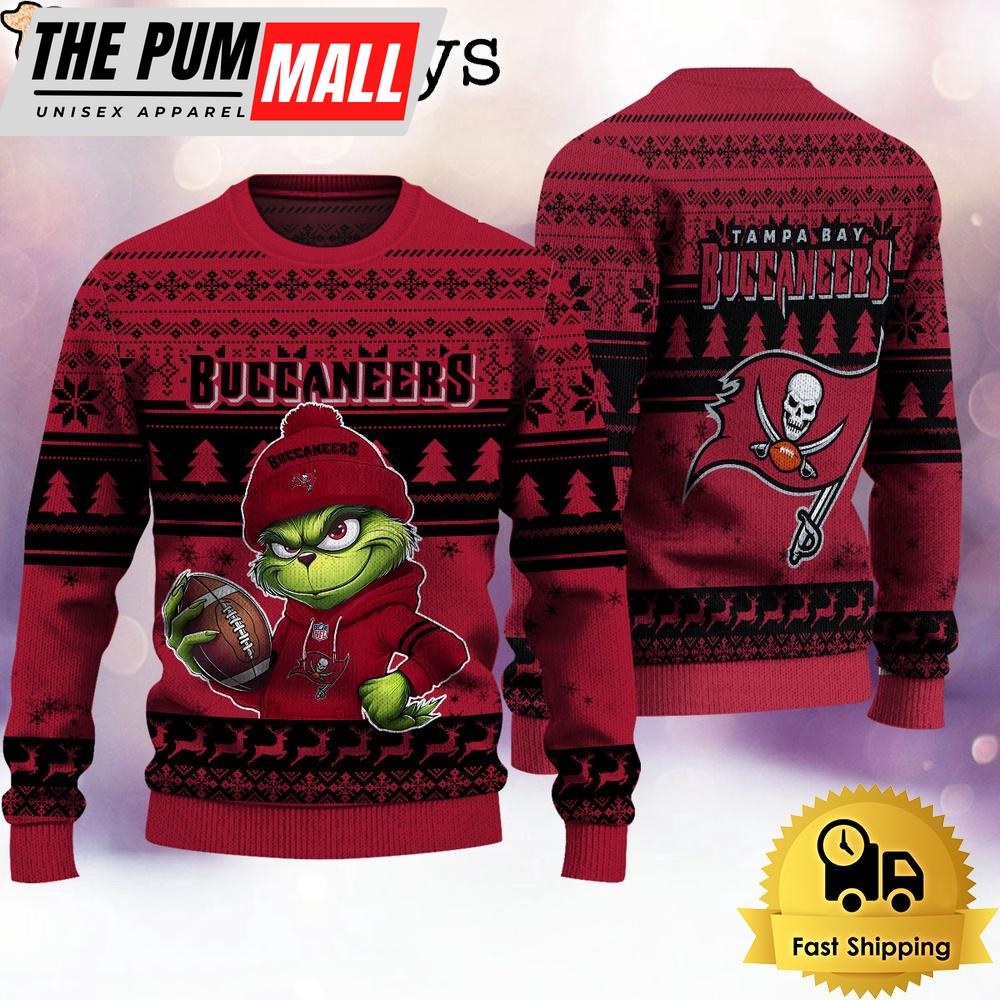 NFL Tampa Bay Buccaneers The Grinch Ugly Christmas Sweater