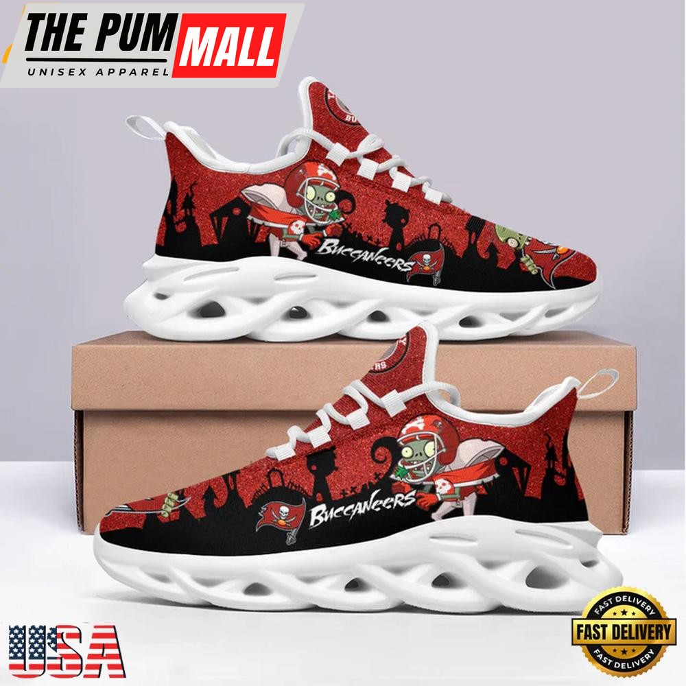 NFL Tampa Bay Buccaneers Zoobie Max Soul Shoes, Running Sneakers Shoes, Fan Gifts