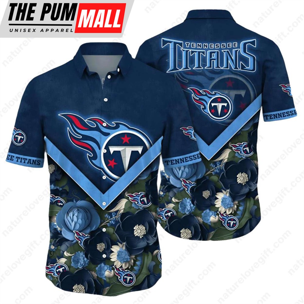NFL Tennessee Titans 3D Floral Old Navy Hawaiian Shirt