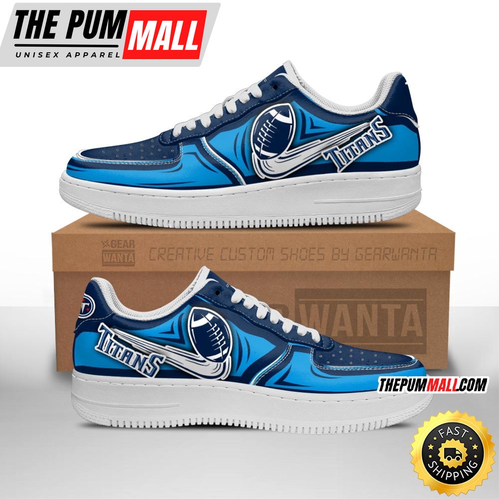 NFL Tennessee Titans Air Force 1 Shoes Football Sneaker Shoes