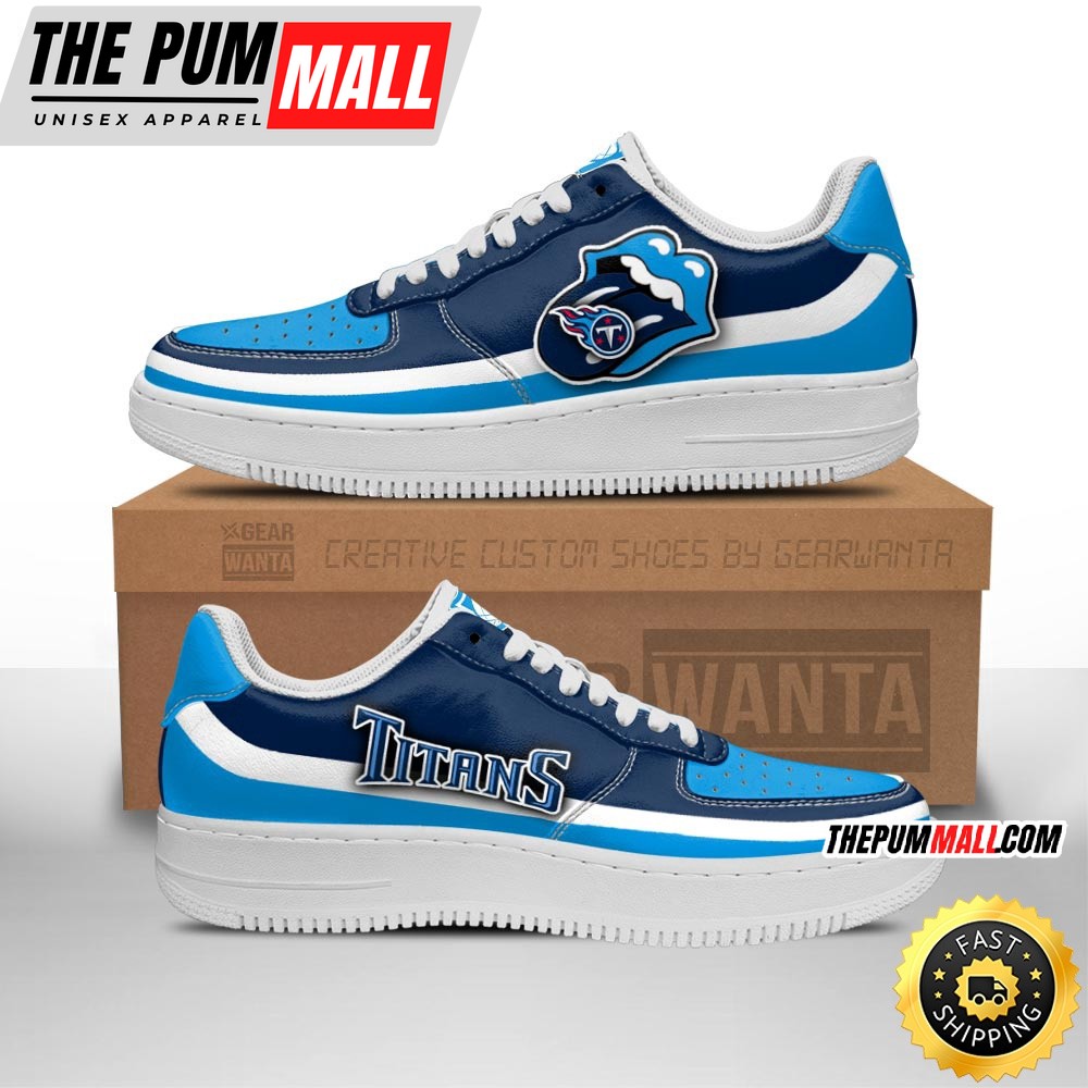 NFL Tennessee Titans Air Force 1 Shoes Sexy Lips For Fans