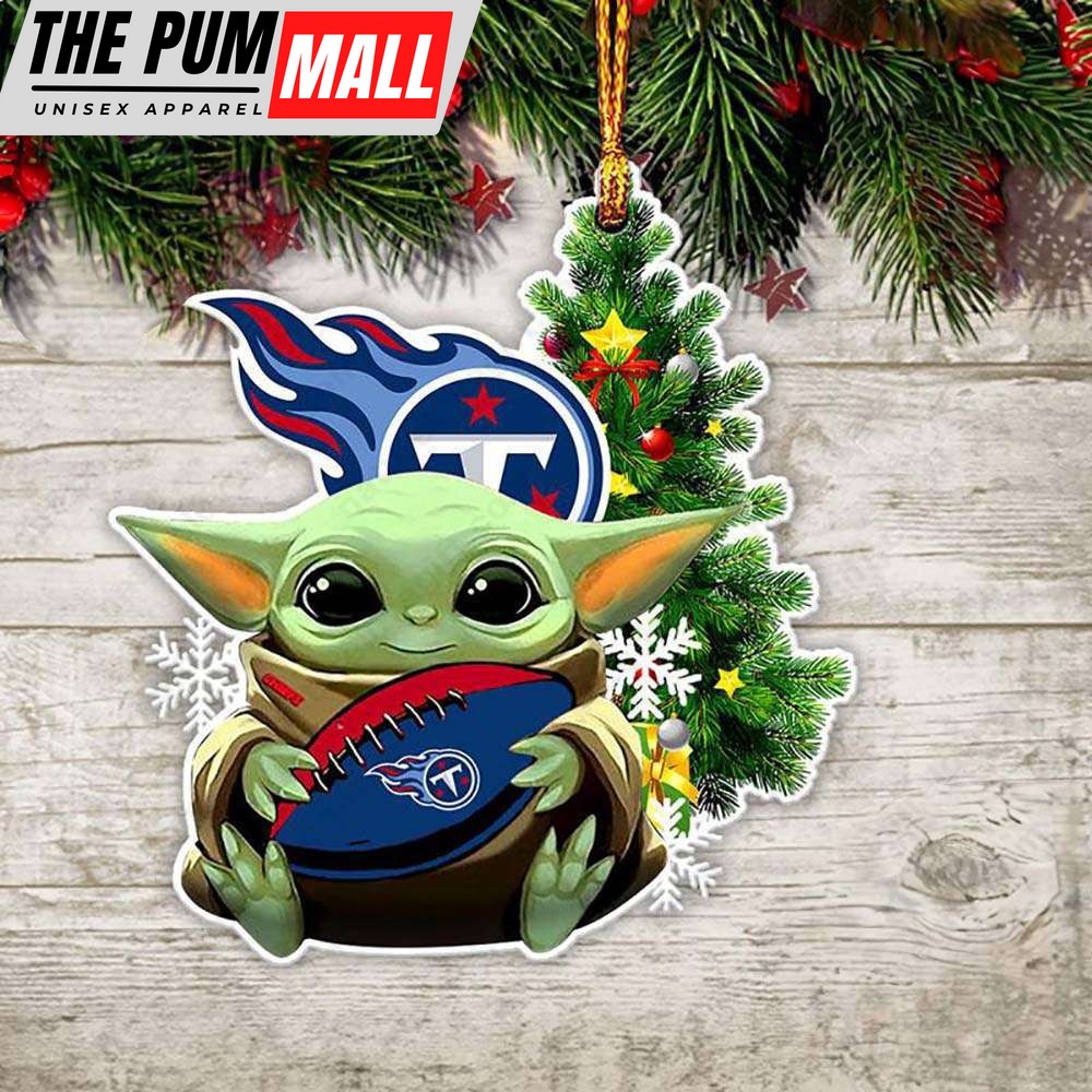 NFL Tennessee Titans Baby Yoda Christmas Ornament Xmas Tree Decoration Limited Edition