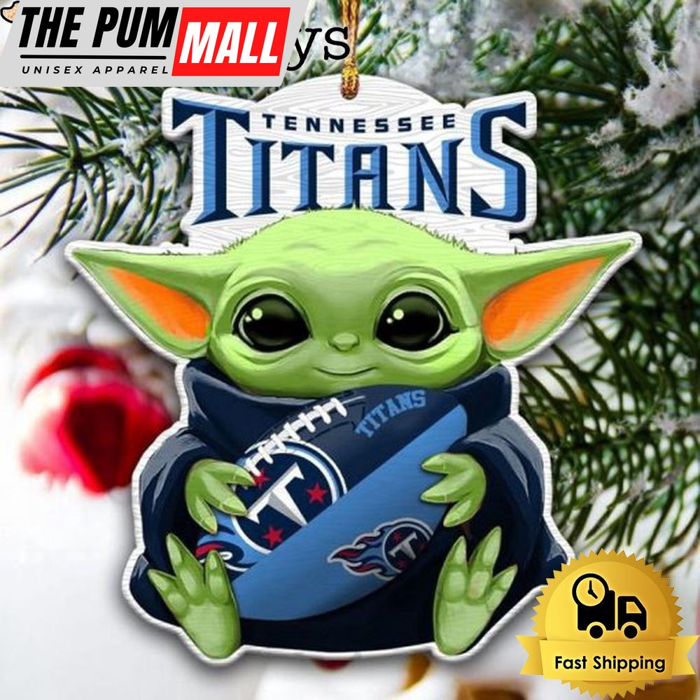 NFL Tennessee Titans Baby Yoda Christmas Tree Ornament Limited Edition