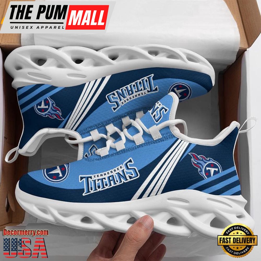 NFL Tennessee Titans Basic Logo Max Soul Shoes , Running Sneakers Shoes
