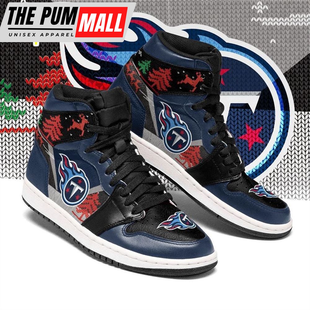 NFL Tennessee Titans Christmas Air Jd 1 High Sneakers