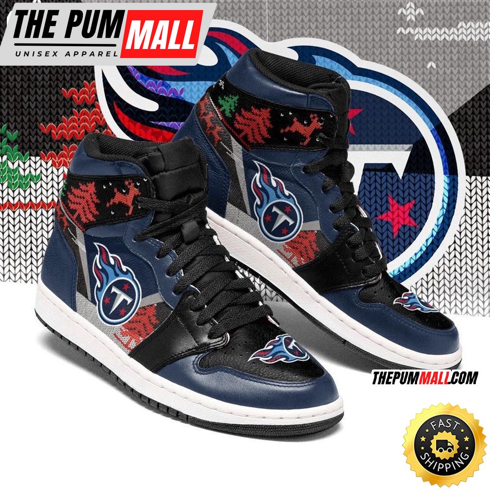 NFL Tennessee Titans Christmas Air Jd 1 High Sneakers