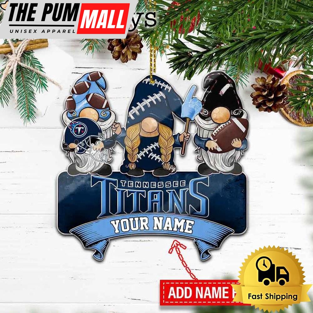 NFL Tennessee Titans Custom Gnome Christmas Ornament Limited Edition