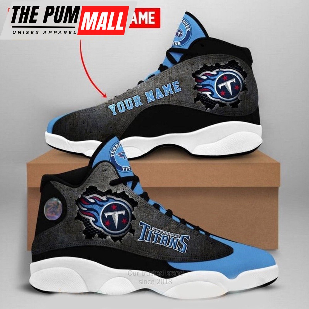 NFL Tennessee Titans Custom Name Air Jd 13 Shoes Sneaker 3
