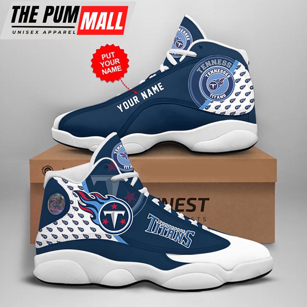 NFL Tennessee Titans Custom Name Air Jd 13 Shoes Sneaker