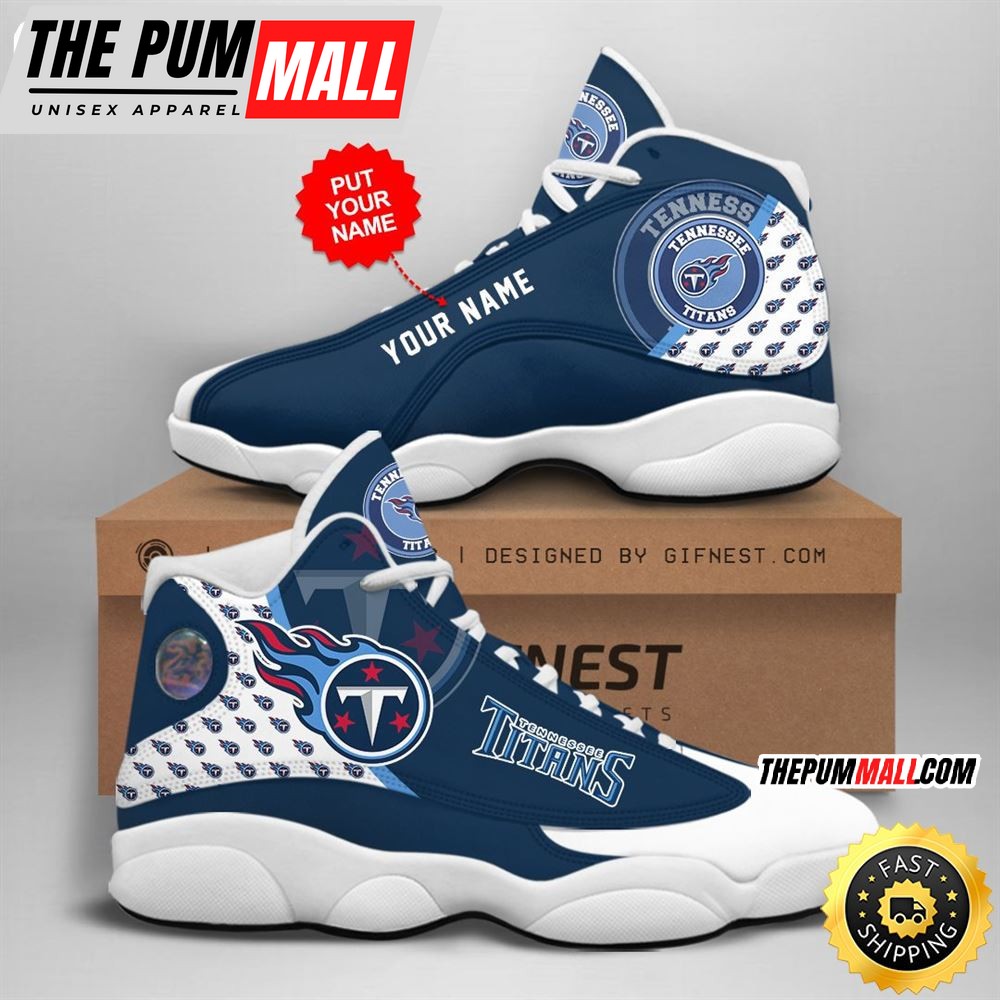 NFL Tennessee Titans Custom Name Air Jd 13 Shoes V1