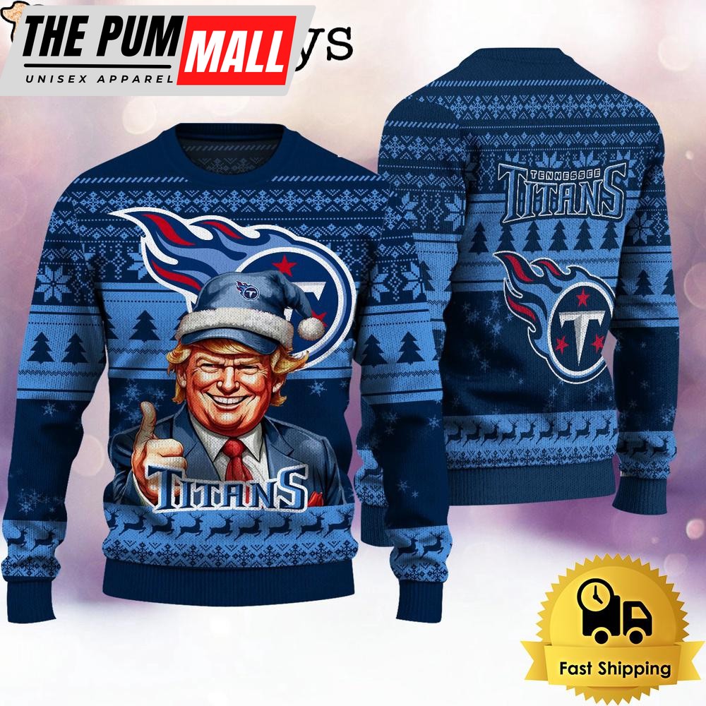 NFL Tennessee Titans Donald Trump Ugly Christmas Sweater