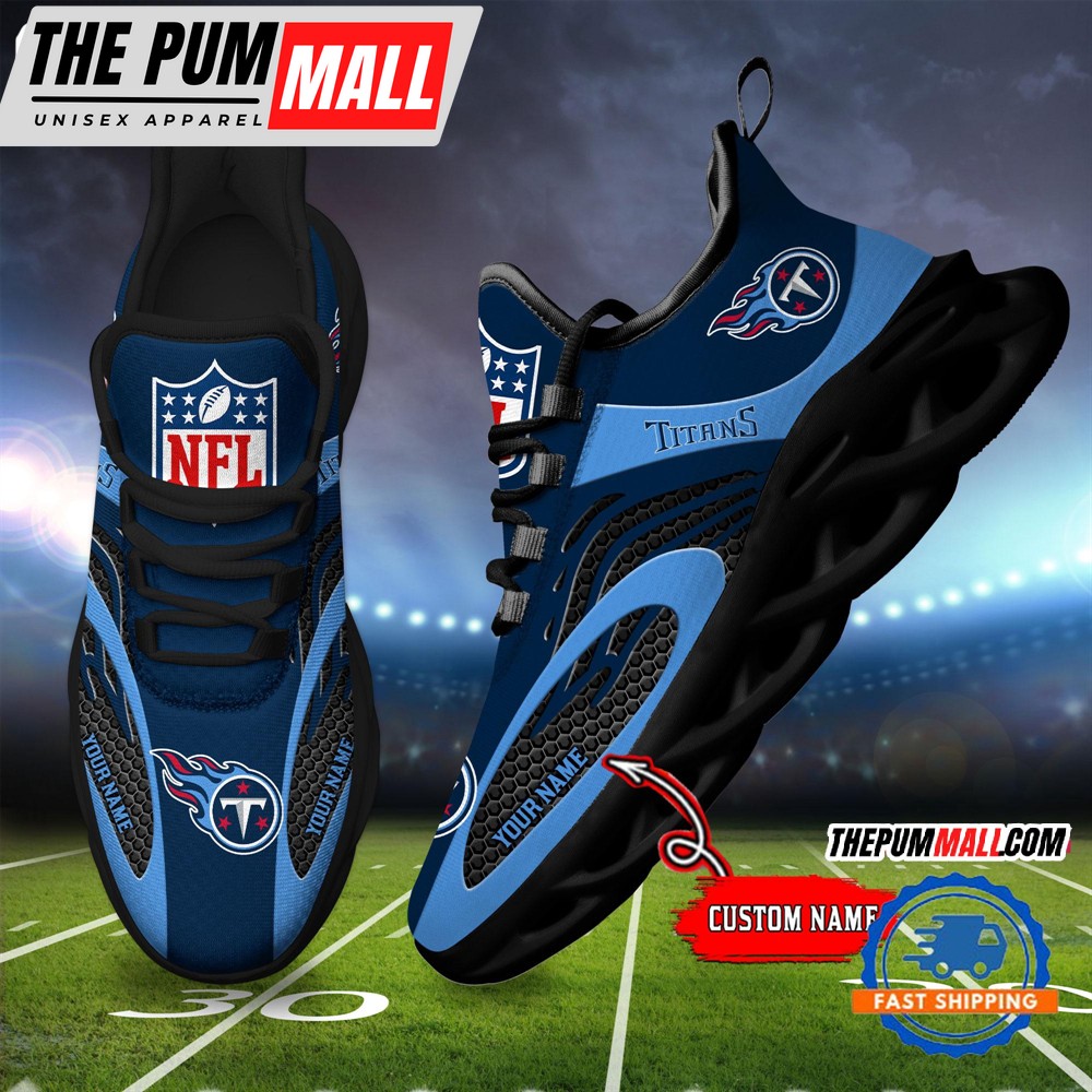 NFL Tennessee Titans Football Logo Team New Design Max Soul Shoes Sneaker