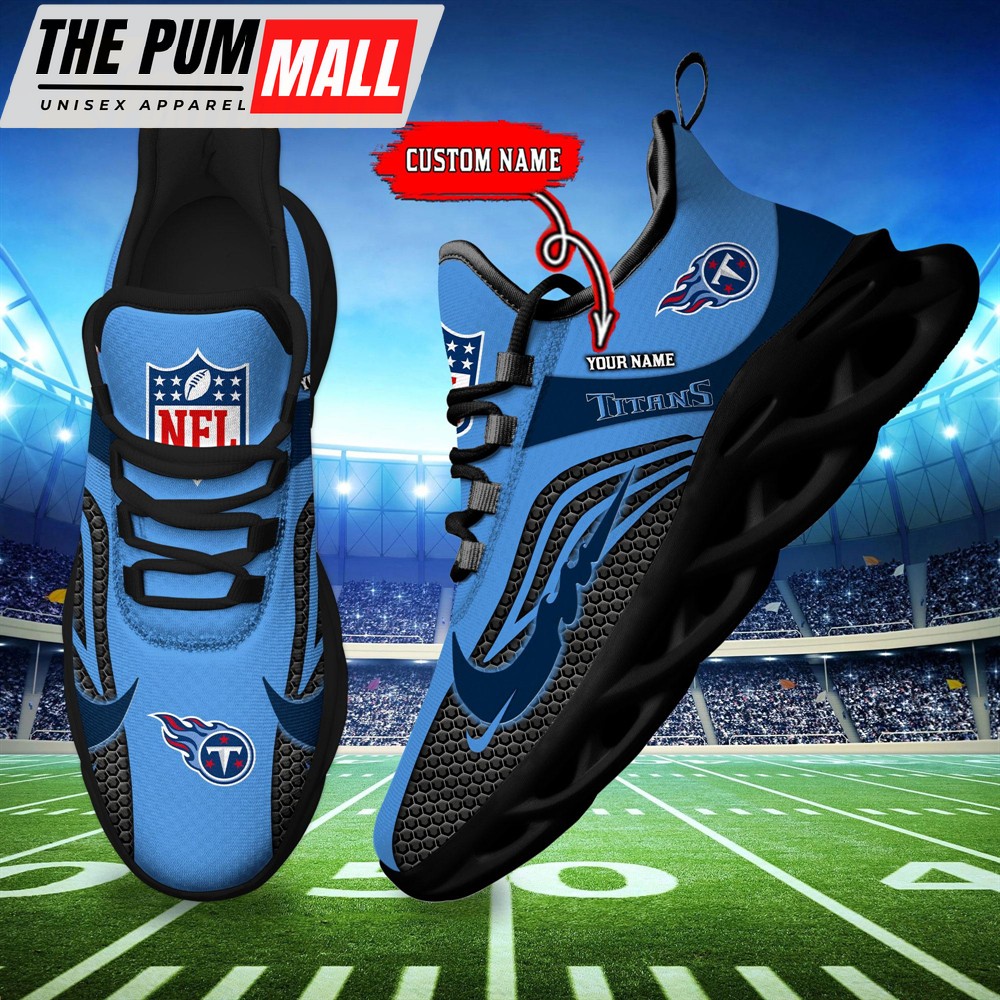 NFL Tennessee Titans Football Team New Design Max Soul Shoes Sneaker