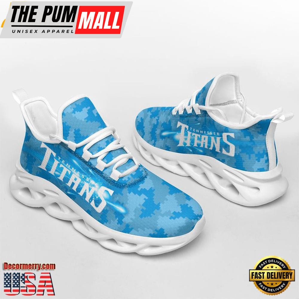 NFL Tennessee Titans Knitted Camouflage Max Soul Shoes , Running Sneakers Shoes