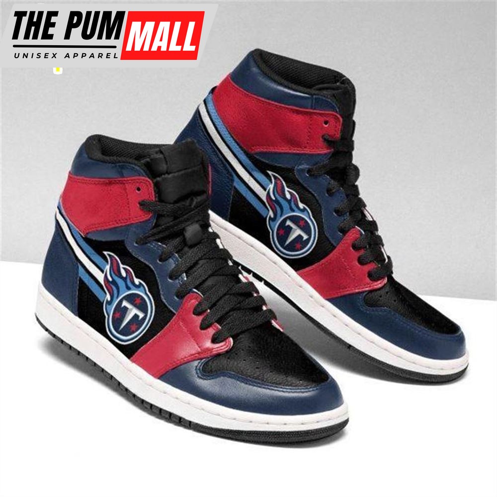 NFL Tennessee Titans Navy Blue Red Air Jd 1 High Sneakers