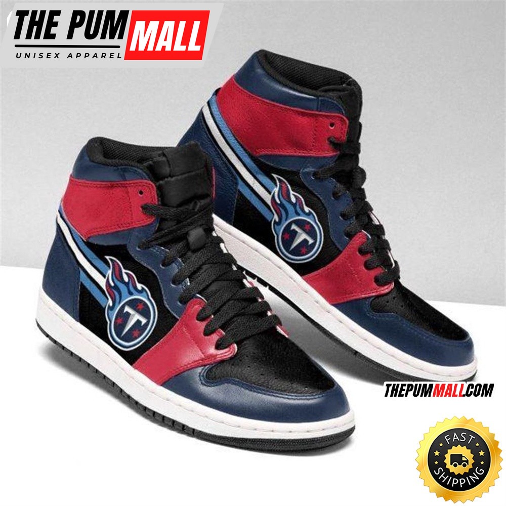 NFL Tennessee Titans Navy Blue Red Air Jd 1 High Sneakers