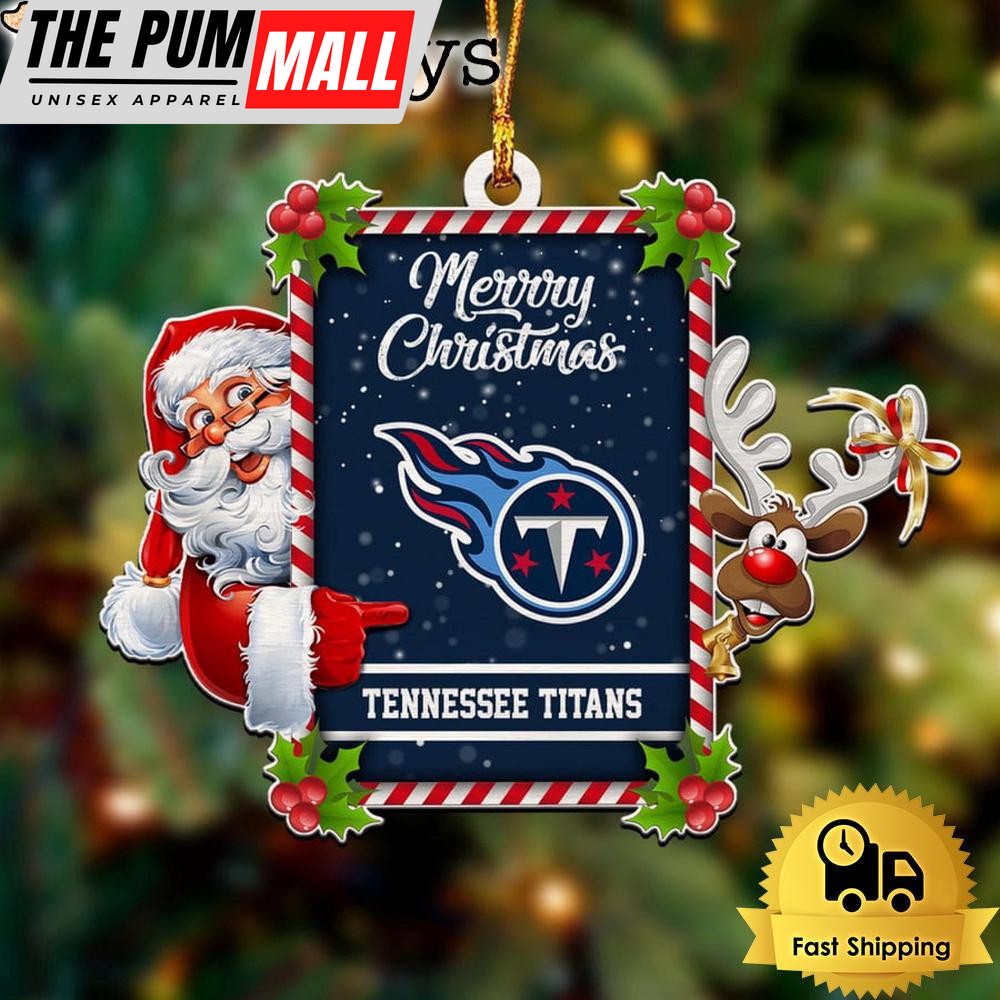 NFL Tennessee Titans Santa Claus Merry Christmas Ornament Limited Edition