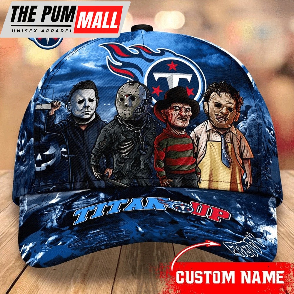 NFL Tennessee Titans Special Horror Movie Characters Halloween Baseball Cap