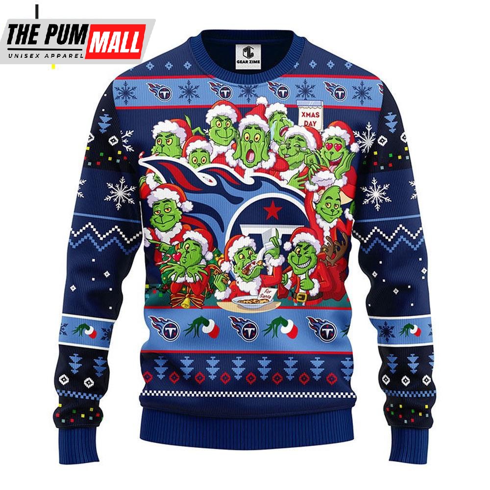 NFL Tennessee Titans The Gricnh Christmas Ugly Sweater