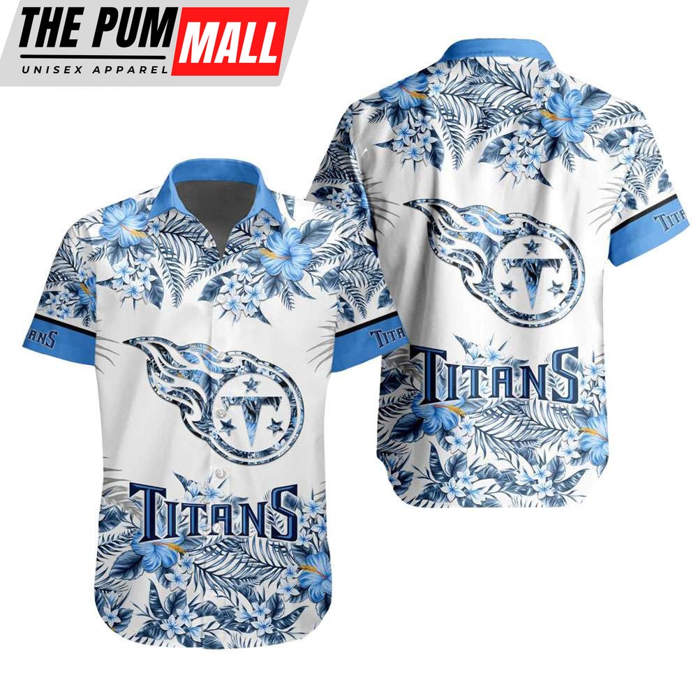 NFL Tennessee Titans Tropical Floral Hibiscus Hawaiian Shirt