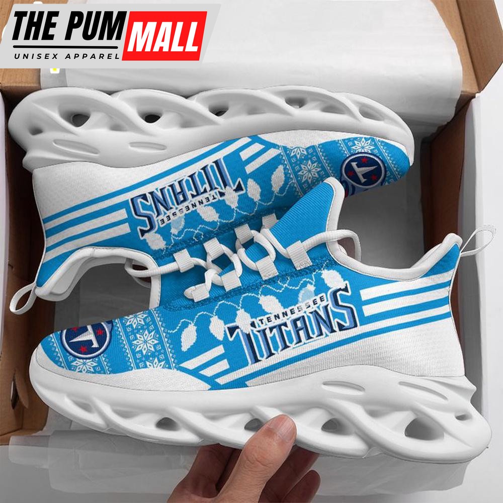 NFL Tennessee Titans X-max Santa Claus Christmas Max Soul Shoes