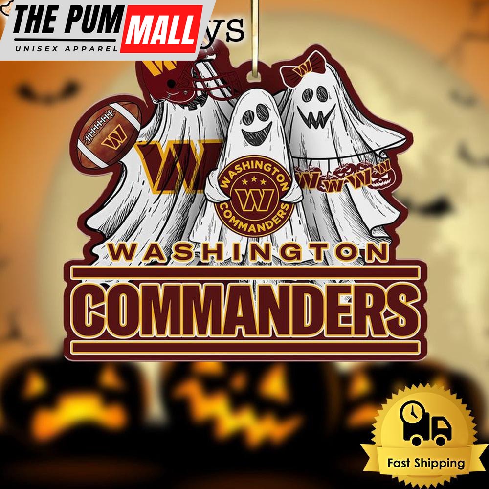 NFL Washington Commanders Football Halloween Ghosts Ornament Limited Edition