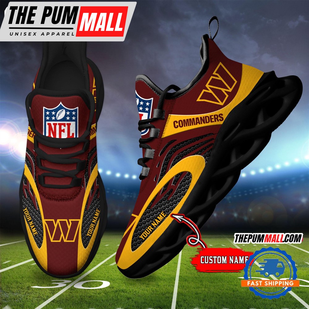 NFL Washington Commanders Football Logo Team New Design Max Soul Shoes Sneaker