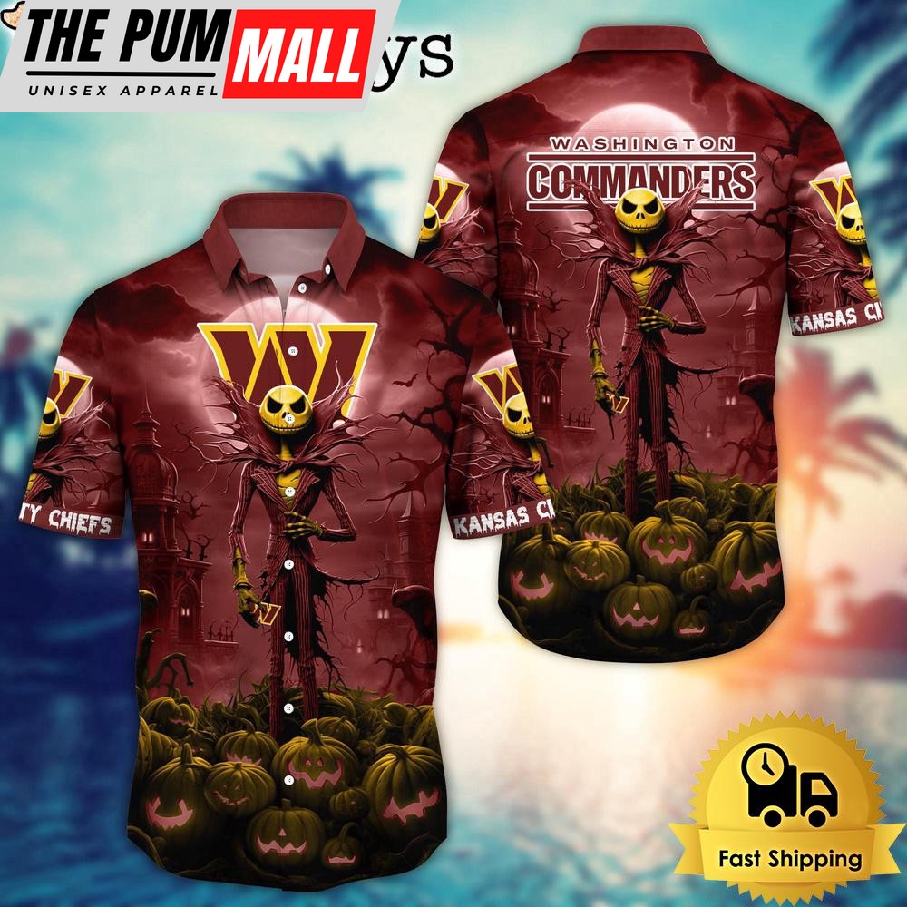 NFL Washington Commanders Halloween Jack Hawaiian Shirt