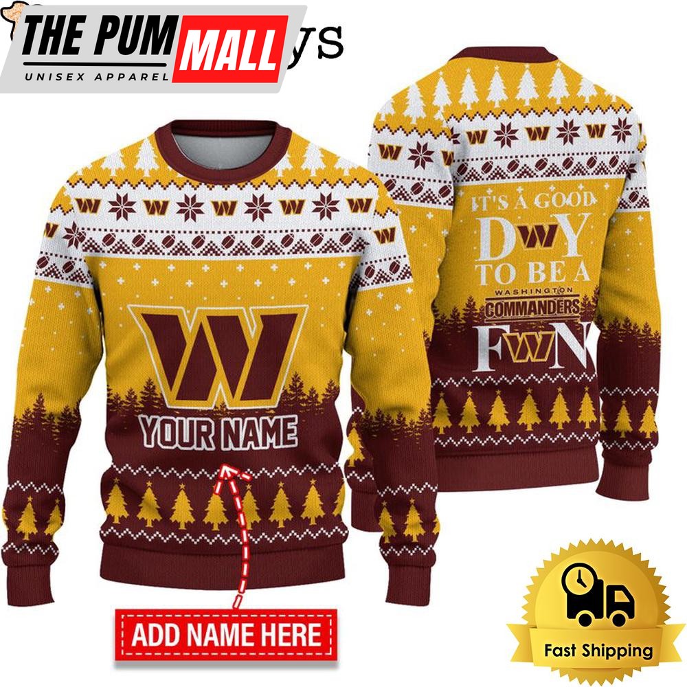 NFL Washington Commanders It’s A Good Day To Be A Fan Ugly Christmas Sweater