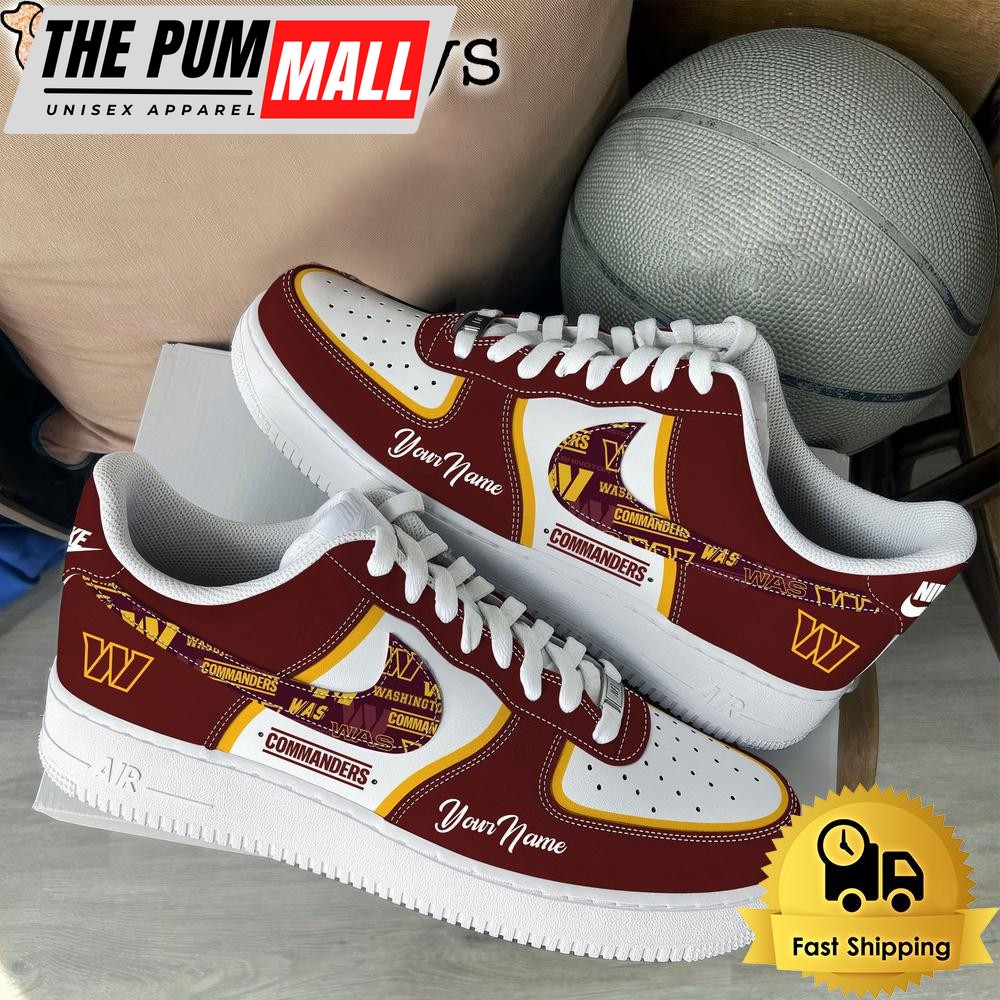 NFL Washington Commanders Logo Team Limited Edition New Design Custom Air Force 1 Shoes