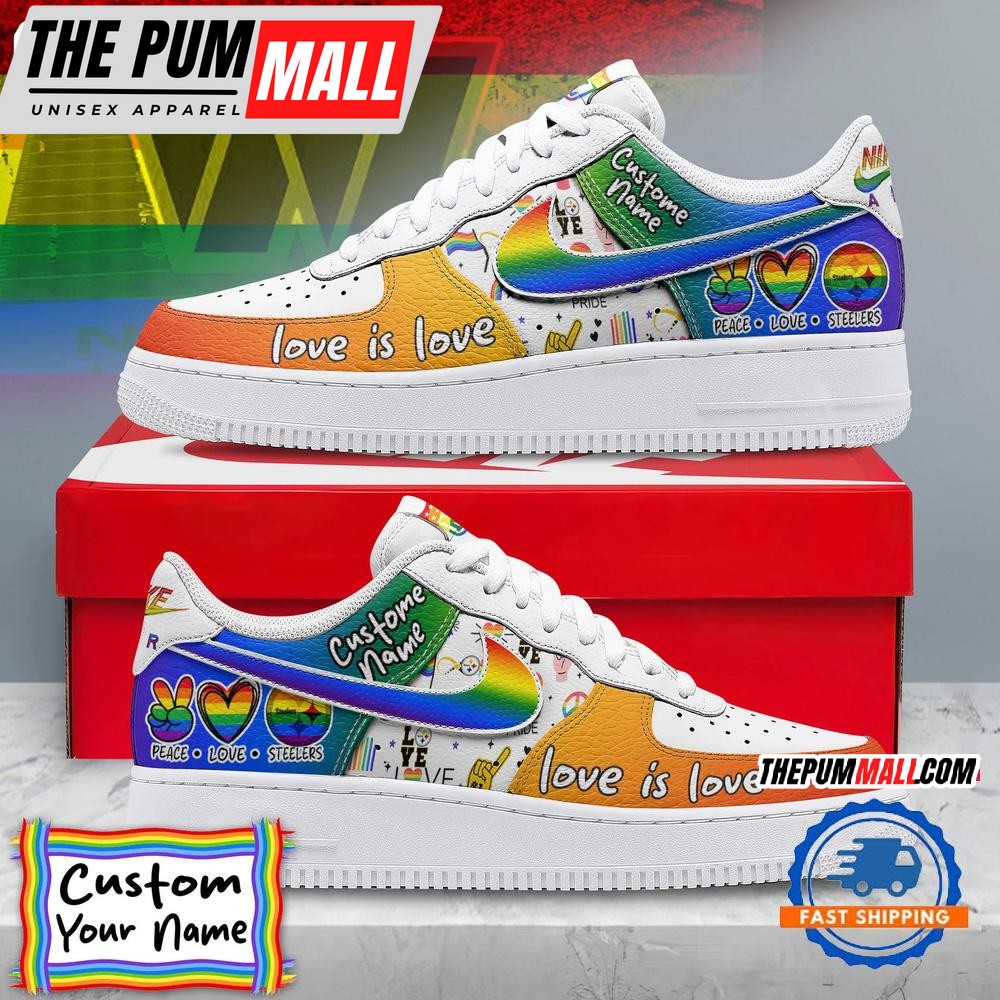 NFL Washington Commanders Pride Peace Love Lions Custom Air Force 1 Shoes Sneaker