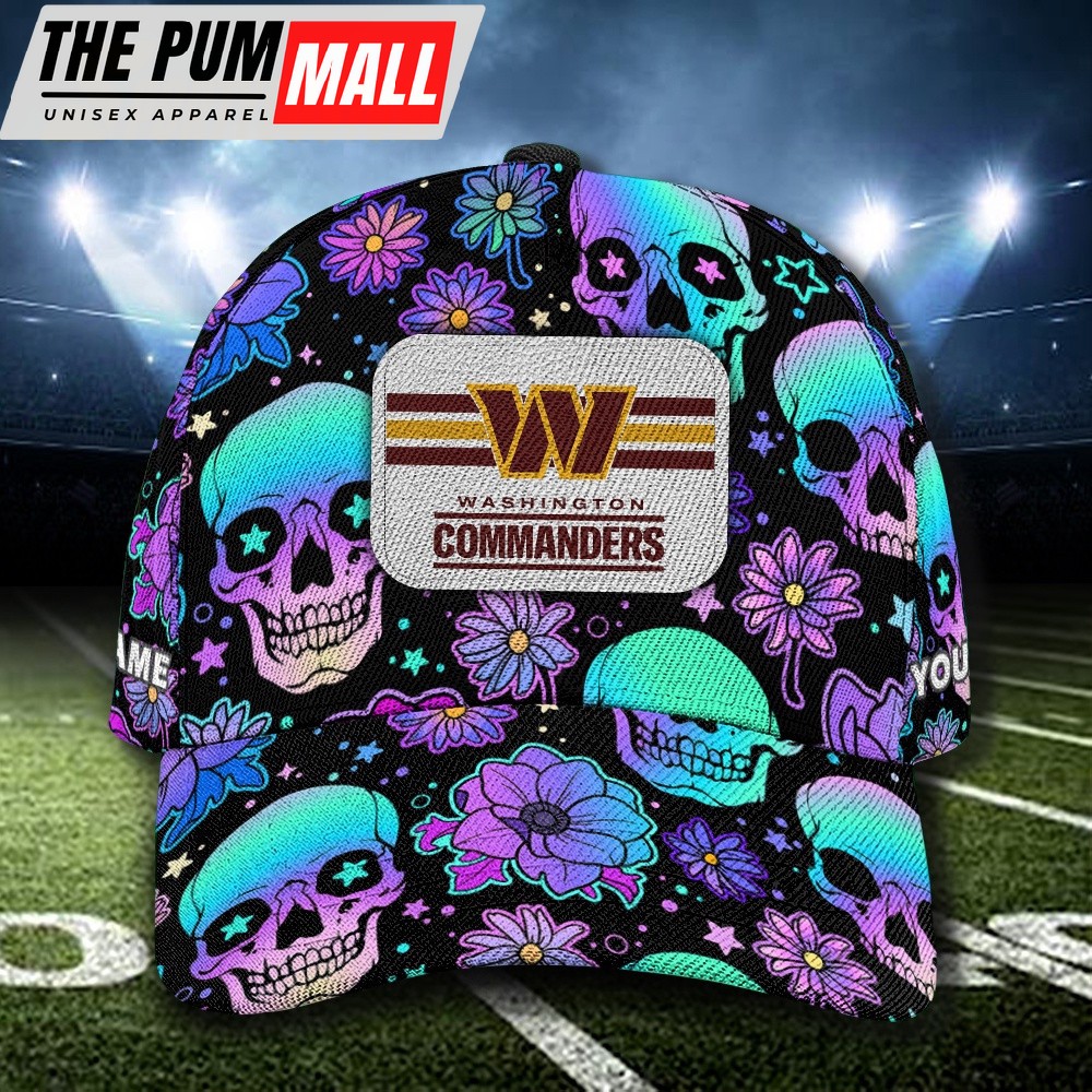 NFL Washington Commanders Special Football Skull Halloween Custom Baseball Cap