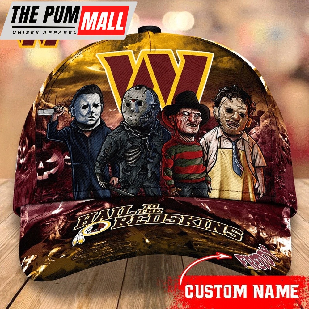 NFL Washington Commanders Special Horror Movie Characters Halloween Baseball Cap