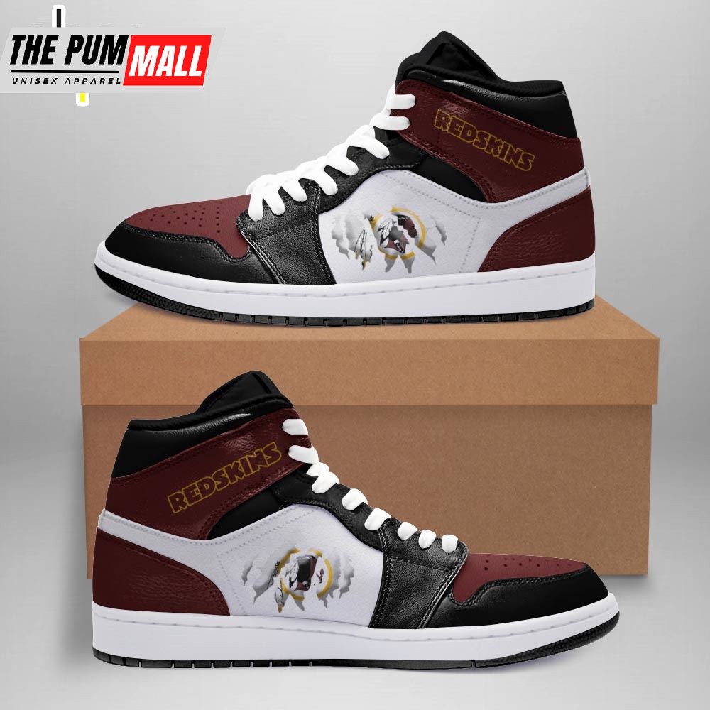 NFL Washington Redskins Brown White Air Jd 1 High Sneakers