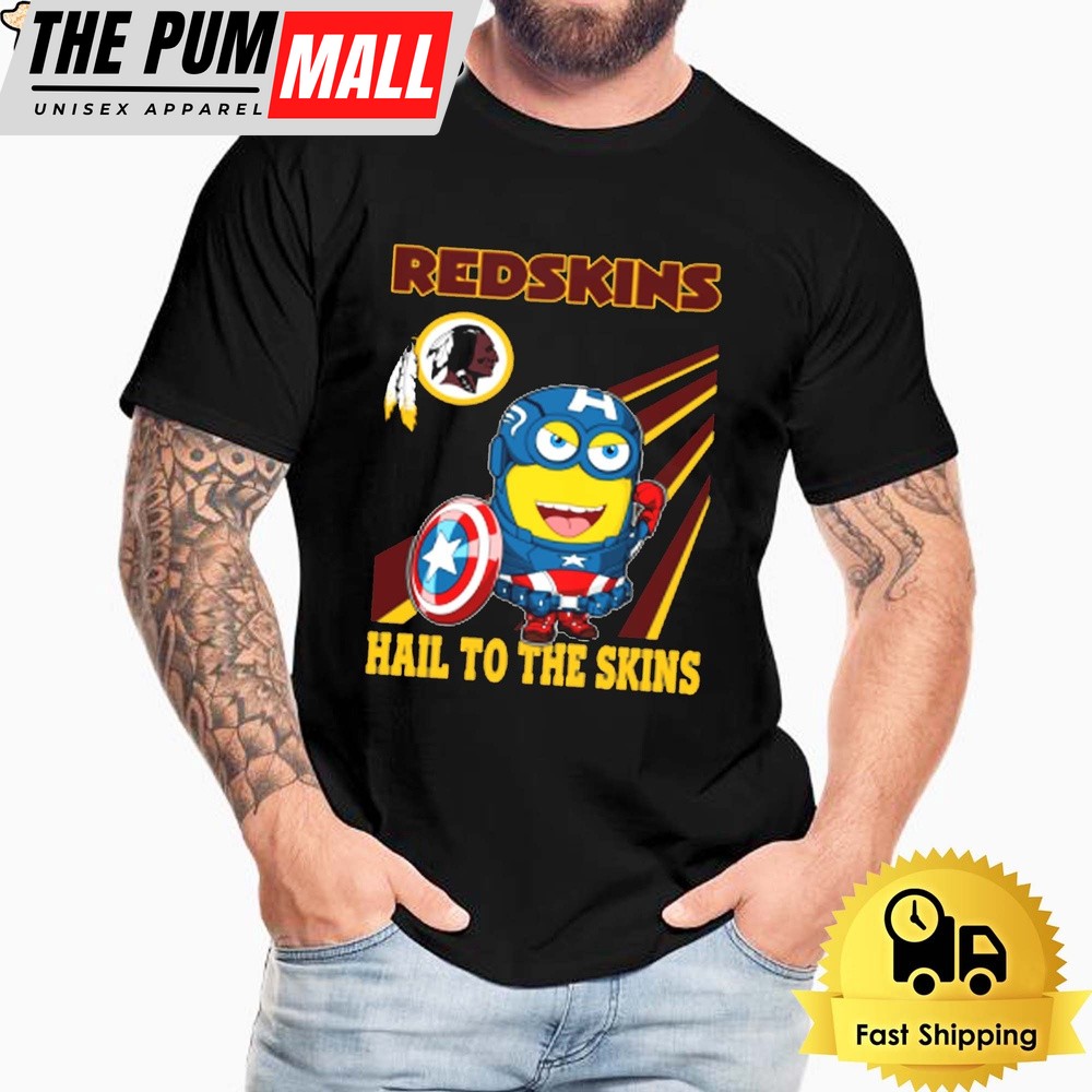NFL Washington Redskins Captain America Minion Hail To The Skins Unisex T-Shirt