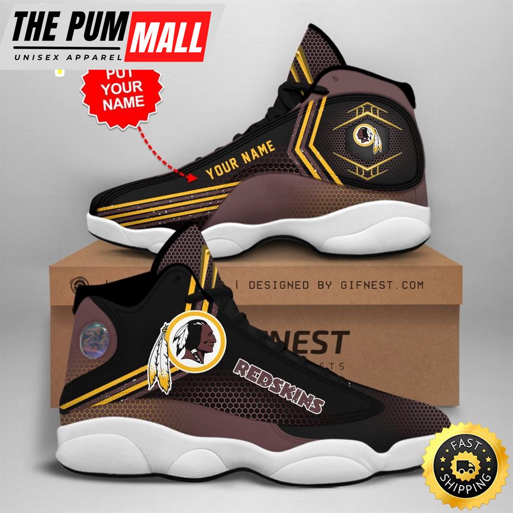 NFL Washington Redskins Custom Name Air Jd 13 Shoes V1