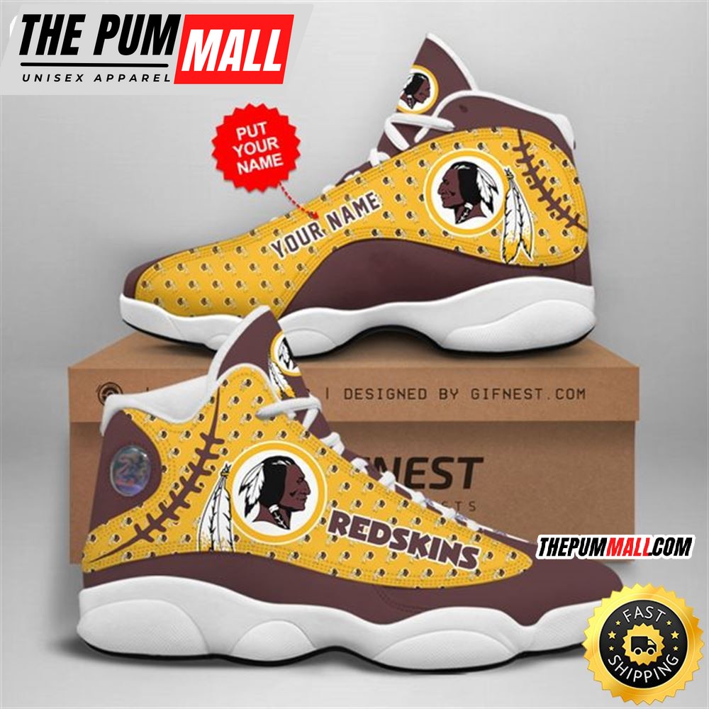 NFL Washington Redskins Custom Name Air Jd 13 Shoes V4