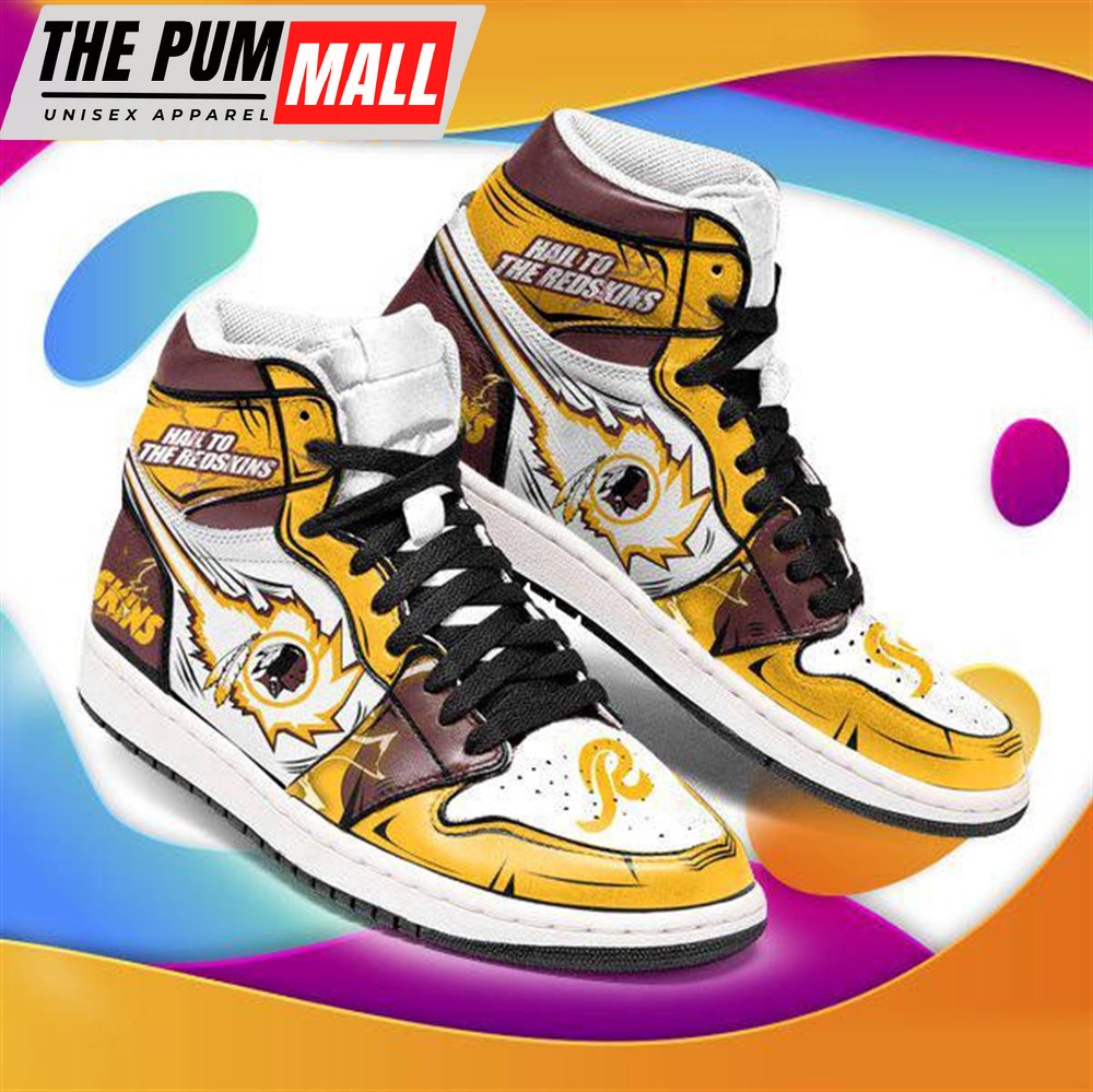 NFL Washington Redskins Football Logo Team Air Jd 1 Hightop Shoes Sneakers